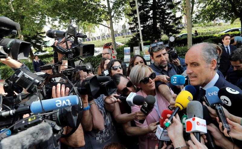 L'expresident Francisco Camps ha declarat aquest divendres a la Ciutat de la Justícia de València.