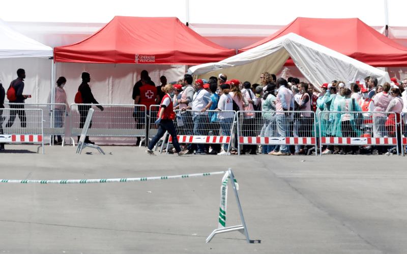 Imatge del dia de l'arribada de l'Aquarius al Port de València.