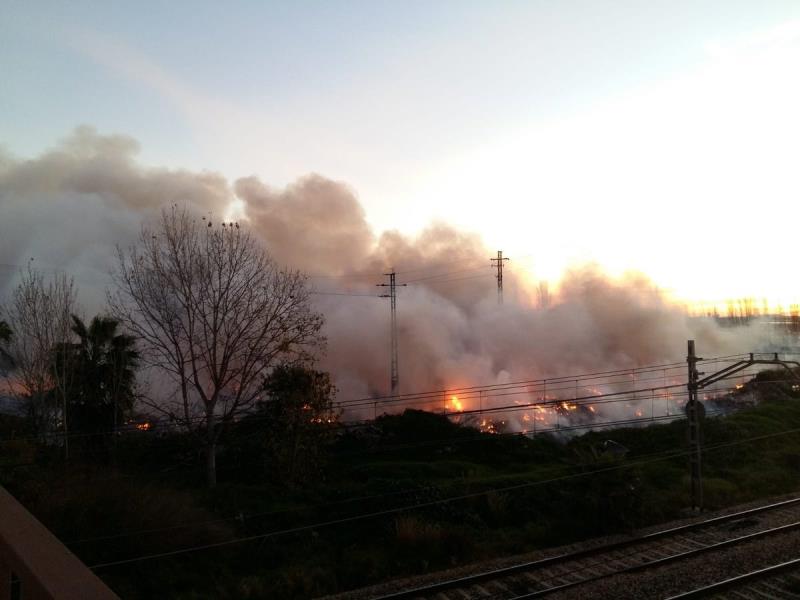 Bombers de Silla, Cullera, Catarroja, Torrent i Alzira treballen en tasques d'extinció des d'aquest dissabte.