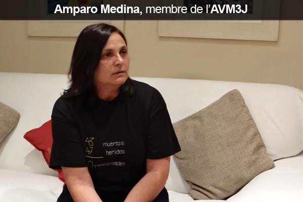 Amparo Medina, membre de l’Associació de Víctimes de Metro 3 de Juliol