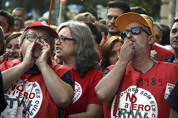 Protesta dels extreballadors de RTVV.