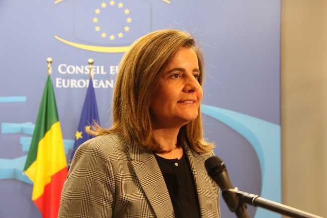 La ministra Fátima Báñez, a l'eixida d'un Consell d'Ocupació.