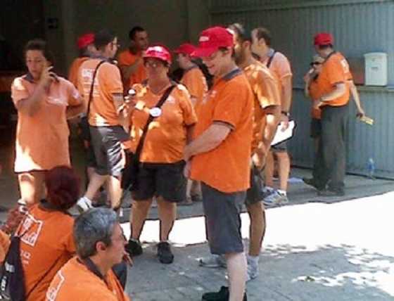 Protesta de treballadors d'Unipost a València.