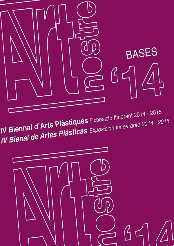 Cartell amb les bases de la Biennal Art Nostre.