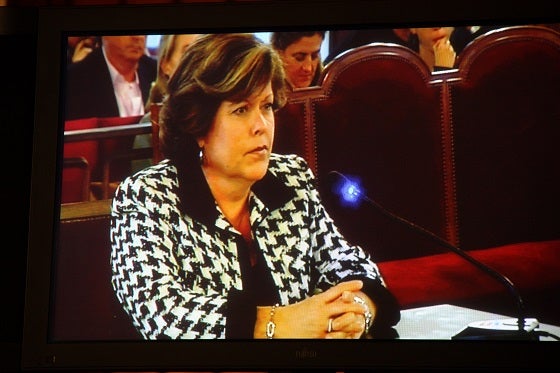 L'exconsellera de Turisme, Milagrosa Martínez, en la seua compareixença com a testimoni en el judici del 'cas dels vestits' contra Costa i Camps.