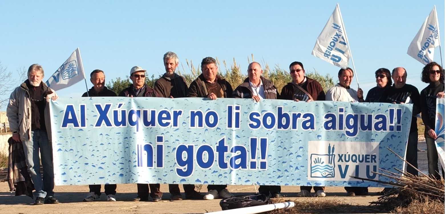 Fotografia d'arxiu d'una protesta reivindicativa de Xúquer Viu.