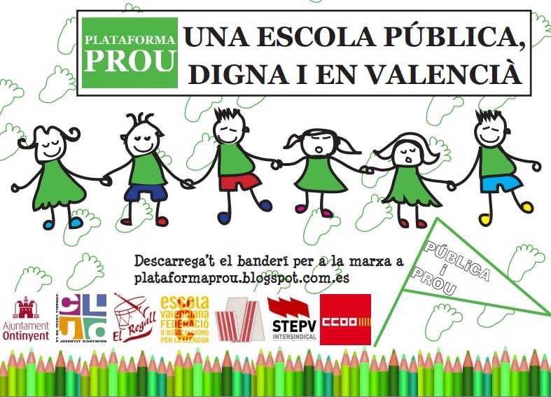 Cartell de la Marxa per l'educació del dissabte 29 de març.