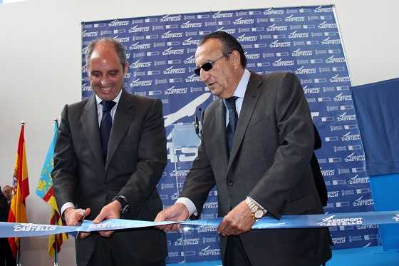 Camps i Fabra en la inaguració de l'aeroport 'sense avions' de Castelló.