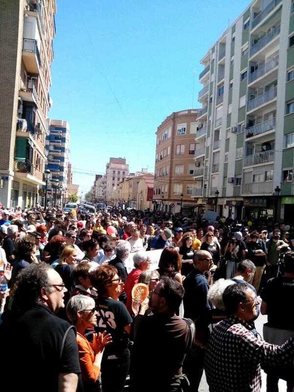 Aspecte de la multitudinària manifestació.