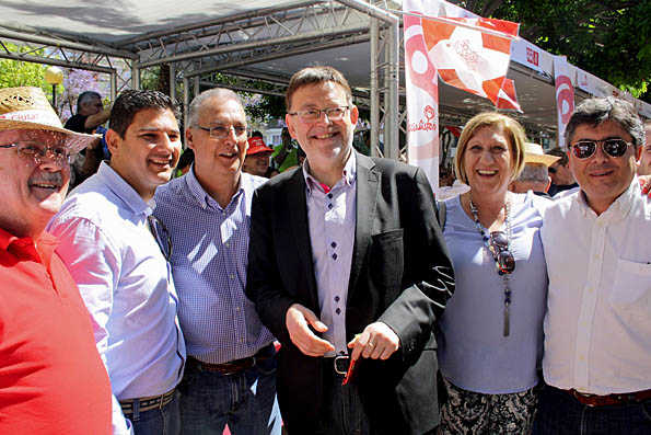 Ximo Puig, hui, en la Festa de la Rosa dels socialistes.
