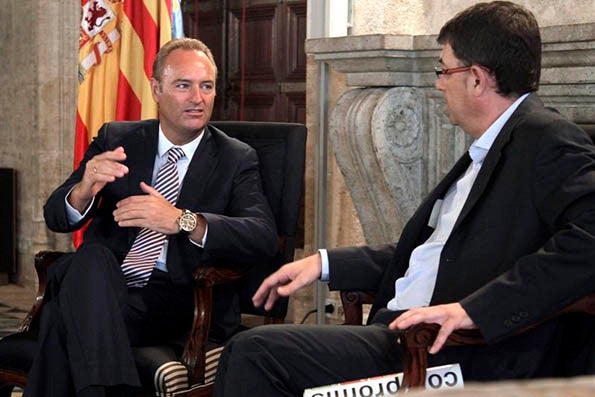 Alberto Fabra i Enric Morera.