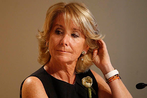 Esperanza Aguirre: "Podemos está con el chavismo, con el castrismo y con ETA". 1.7.2014.