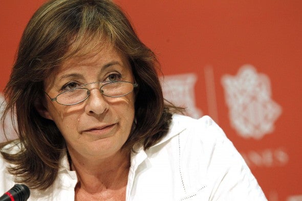 La parlamentària d'EUPV Marga Sanz.