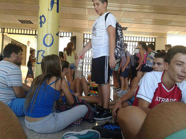 Alumnes de l'IES de Càrcer (Ribera Alta)