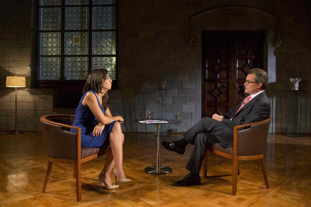Imatge de l'entrevista a Artur Mas al programa El Objetivo de La Sexta.