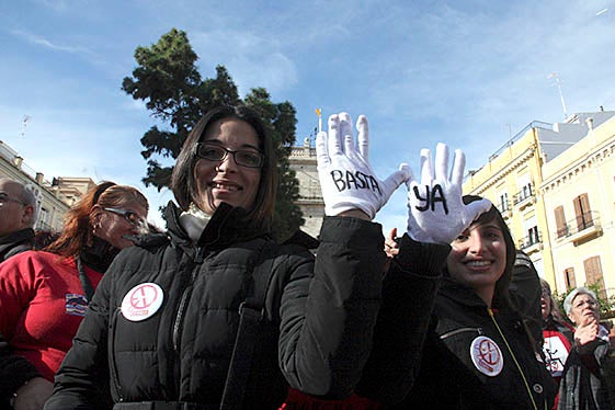 Imatge de la protesta de la 'Marxa de la discapacitat' a València.