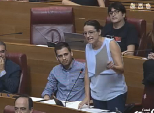 Mònica Oltra, aquest dijopus en les Corts.