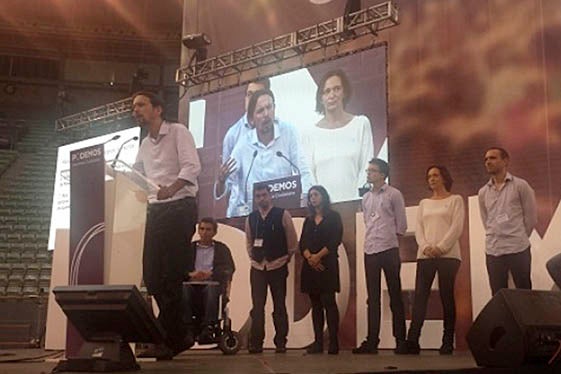 Pablo Iglesias en el congrés de Podem de Vistalegre.