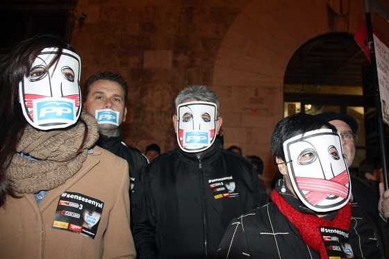 Protesta per la recuperació de TV3, RTVV i Catalunya Ràdio celebrada a València el passat 29 de gener.