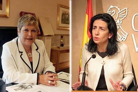 Milagrosa Martínez i Angélica Such.