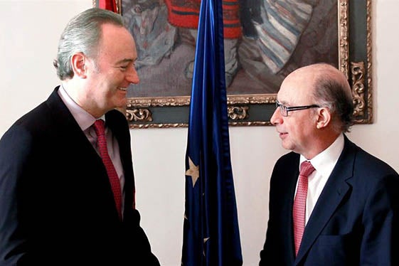 Alberto Fabra i Cristóbal Montoro.