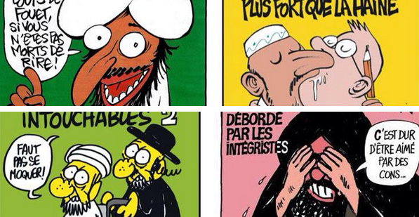 Imatge de diferents i polèmiques portades publicades pel setmanari satíric.