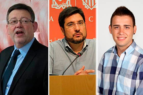 Ximo Puig, Ignacio Blanco i Fran Ferri.