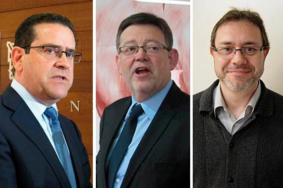 Bellver (PP), Puig (PSPV) i Torró (EUPV).