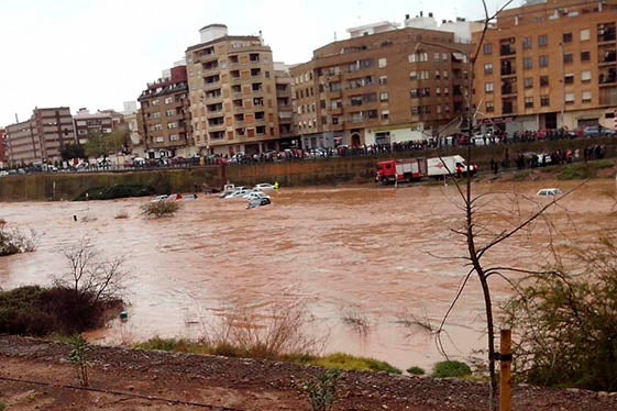 El riu Palància al pas per Sagunt.