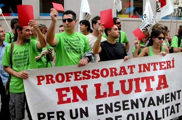 Imatge d'arxiu d'una protesta d'interins.