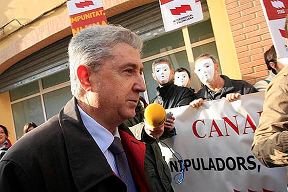 L'exsecretari general de RTVV, Vicente Sanz, compareix davant el jutge durant la fase d'instrucció del cas.