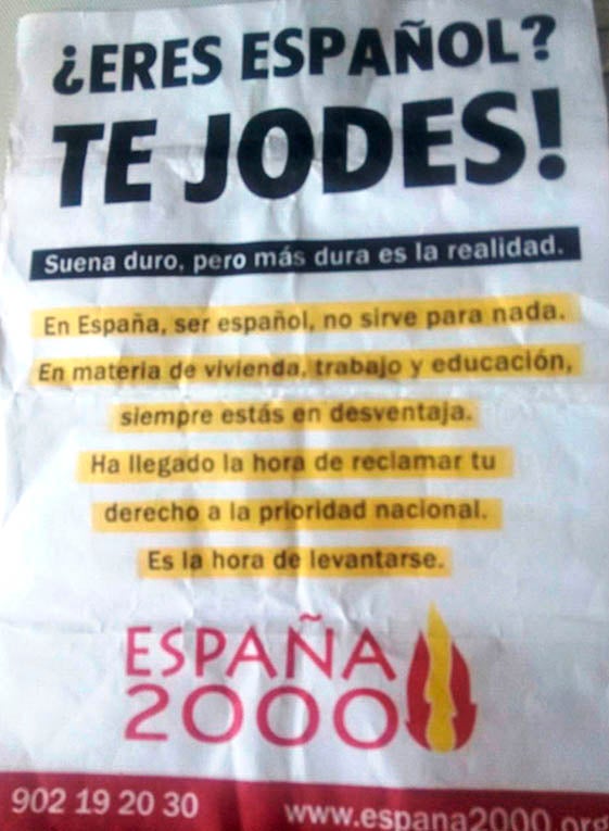 Un exemplar de la propaganda.