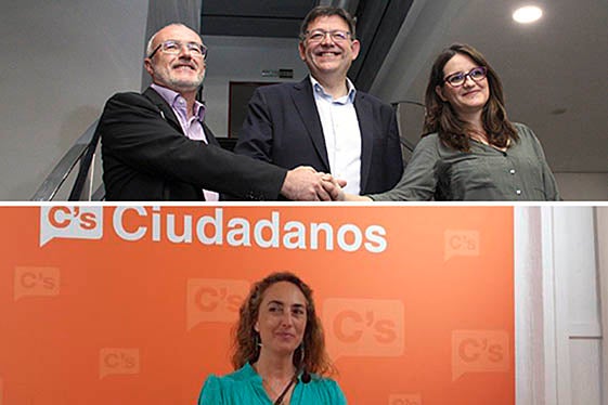 Montiel, Puig i Oltra (Foto: ACN). Carolina Punset (Foto: EP).