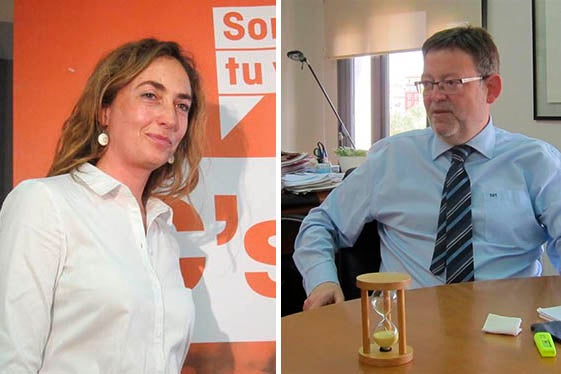 Carolina Punset i Ximo Puig.