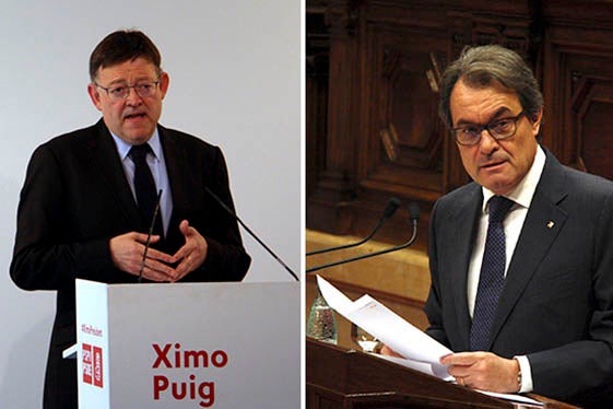 Ximo Puig i Artur Mas.