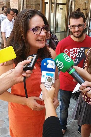 Mònica Oltra, ahir.