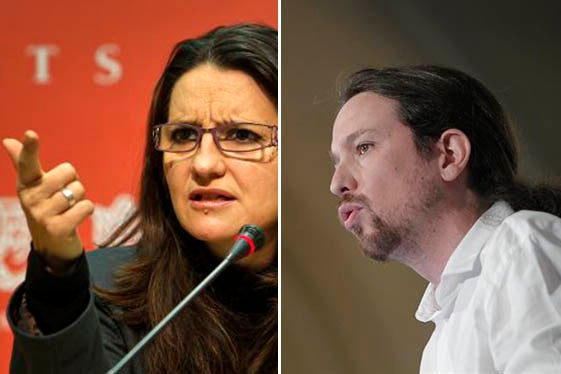 Mònica Oltra i Pablo Iglesias.