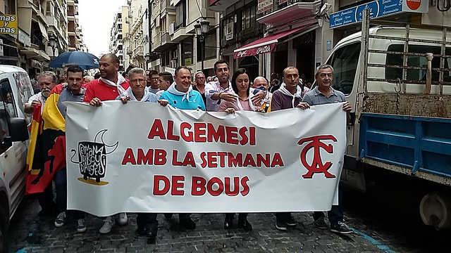 Manifestants a favor dels bous