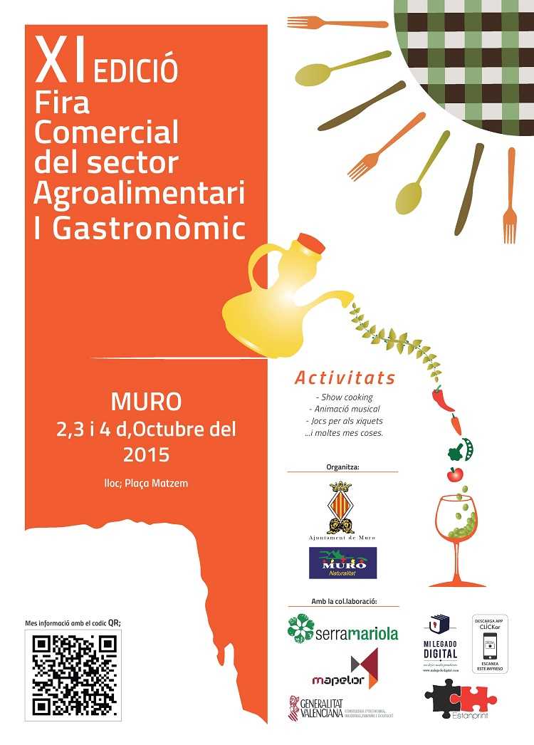 Cartell de la XI Fira Gastronòmica de Muro.