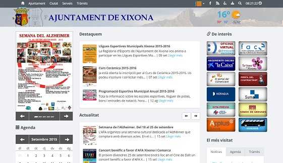Imatge del nou portal municipal.