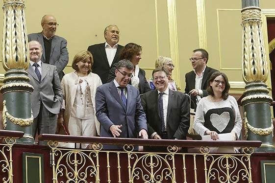 La delegació valenciana al Congrés dels Diputats.