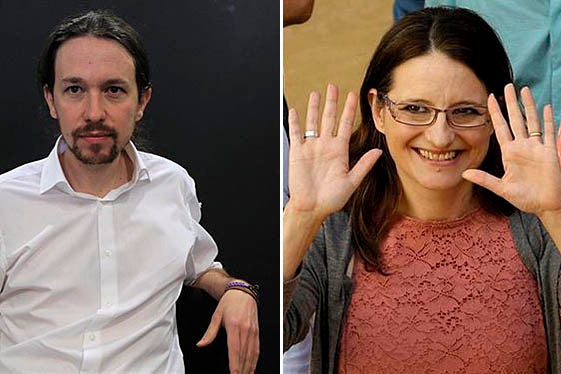 Pablo Iglesias i Mònica Oltra.