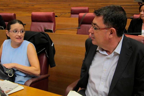 Mònica Oltra i Enric Morera.