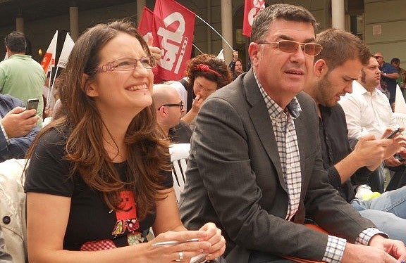 Mónica Oltra i Enric Morera en una imatge d'arxiu