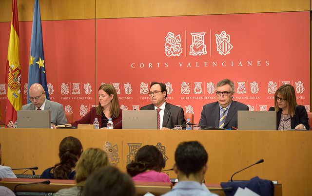 Un moment de la presentació dels pressupostos, aquest matí.