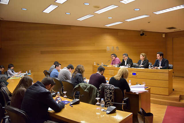 Un moment de la reunió de la Comissió de Coordinació, Organització i Règim de les Institucions de la Generalitat.