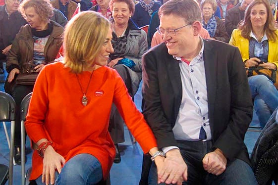 Carme Chacón i Ximo Puig.