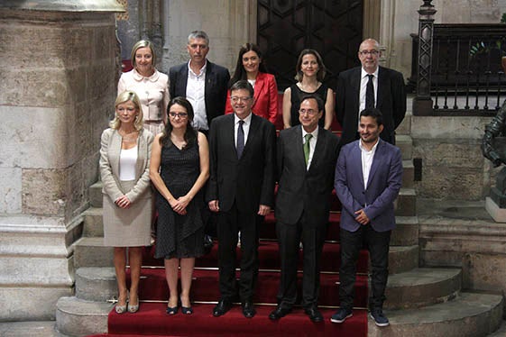 El Govern valencià, amb Ximo Puig de president.