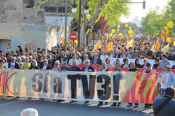 Protesta en defensa de la reciprocitat en l'abril de 2011.