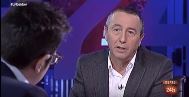 Joan Baldoví, en un moment de l'entrevista.